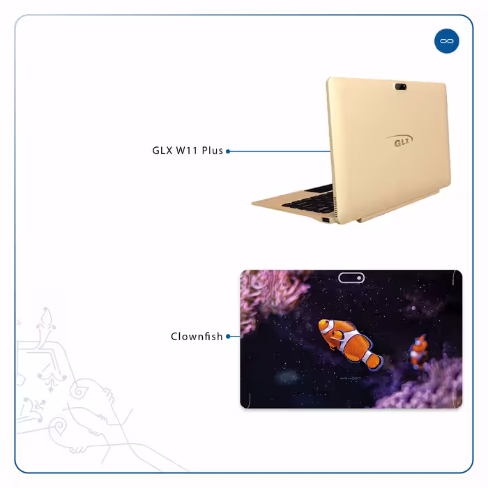 برچسب پوششی ماهوت مدل Clownfish مناسب برای تبلت جی ال ایکس W11 Plus