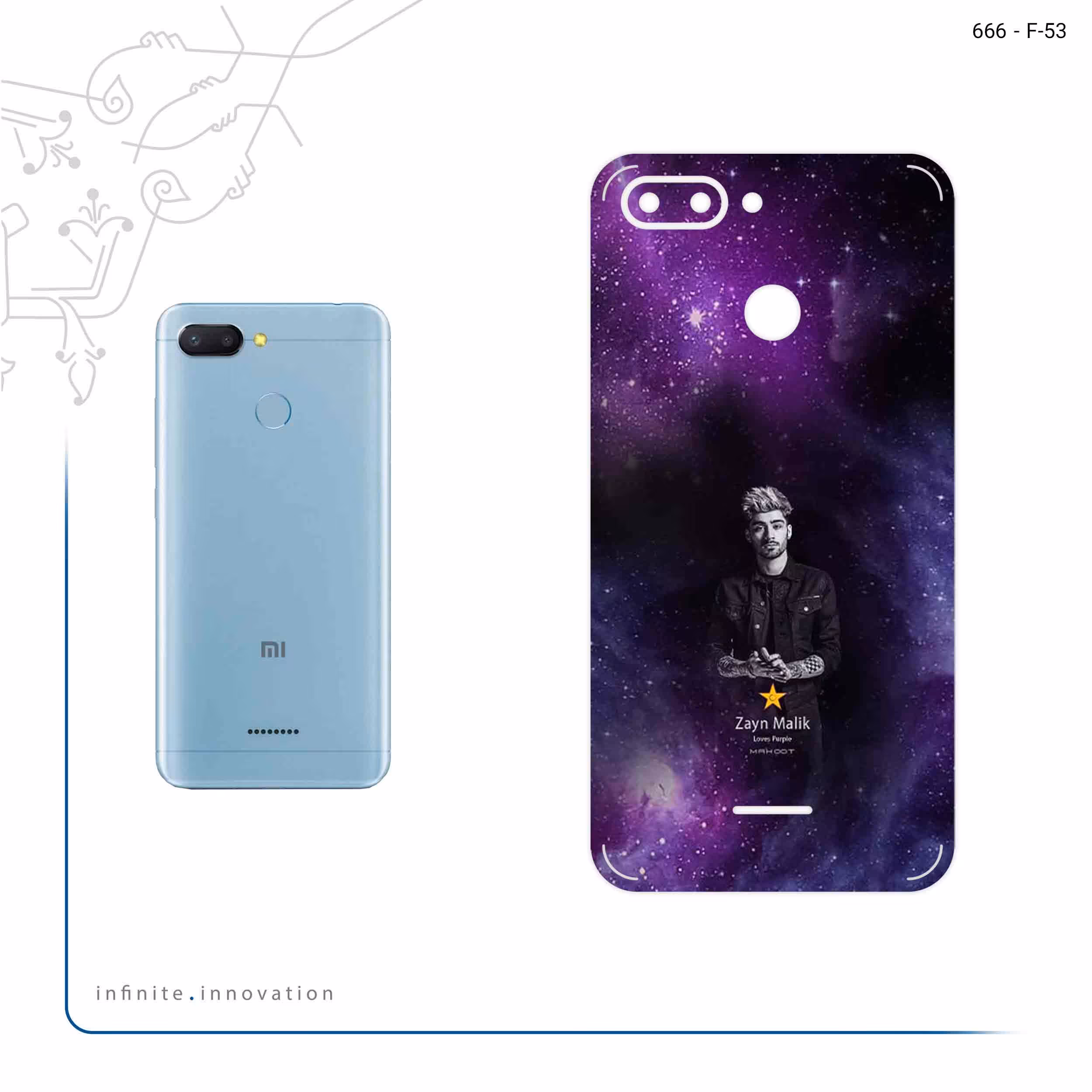 برچسب پوششی ماهوت مدل Zayn Malik مناسب برای گوشی موبایل شیائومی Redmi 6