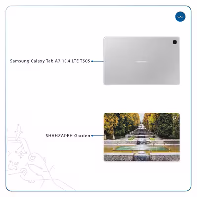 برچسب پوششی ماهوت مدل SHAHZADEH-Garden مناسب برای تبلت سامسونگ Galaxy Tab A7 10.4 LTE 2020 T505