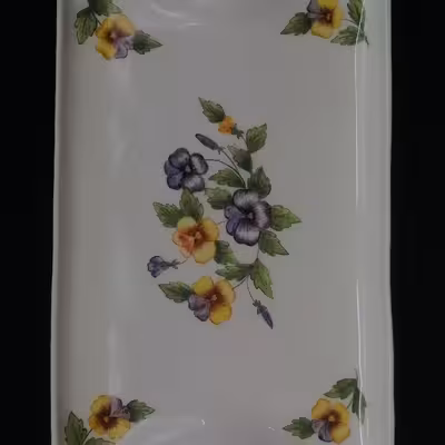 سینی سرامیکی هیوا طرح بنفشه کد 10912974