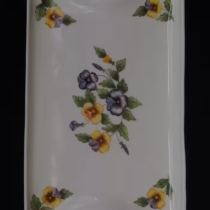 سینی سرامیکی هیوا طرح بنفشه کد 10912974