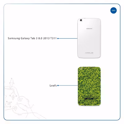 برچسب پوششی ماهوت مدل Leafs مناسب برای تبلت سامسونگ Galaxy Tab 3 8.0 2013 T311