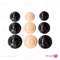 دکمه پالتویی طرح چرم کرم