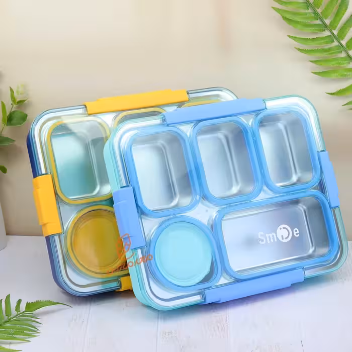 قیمت و خرید ظرف غذا بزرگ 5 خانه داخل استیل کلاسیک کد 2562 SMIE