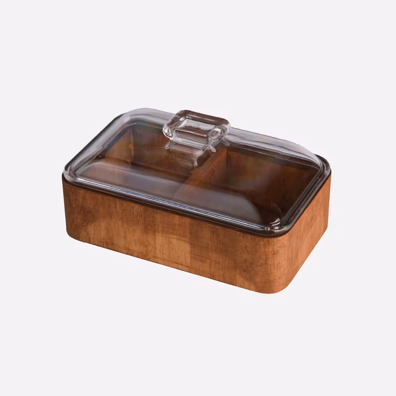 ظرف پذیرایی مستطیل دو خانه کد NH25-1023