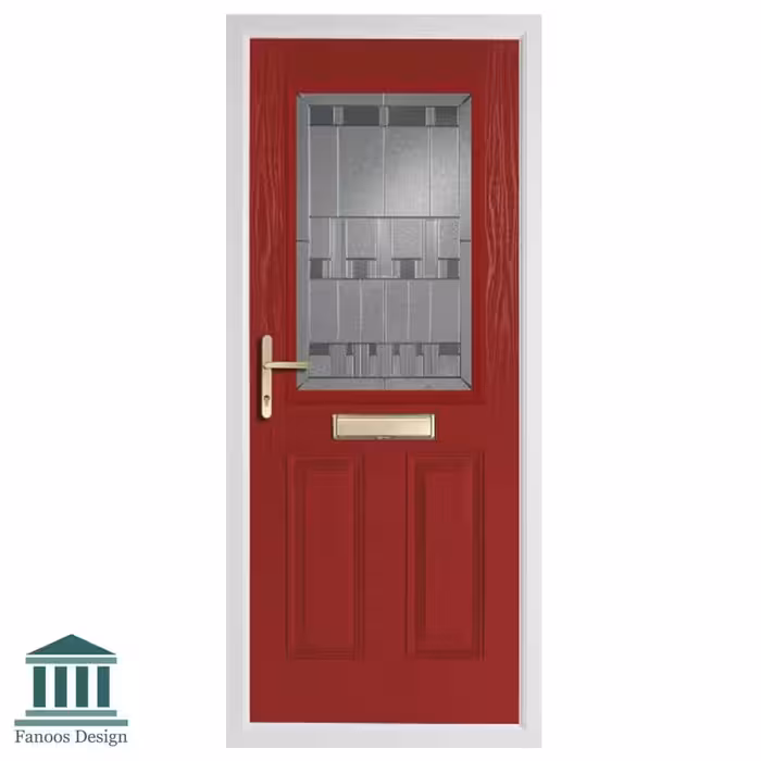 درب ورودی شیشه خور کلاسیک مدل انگلیسی کد 1566