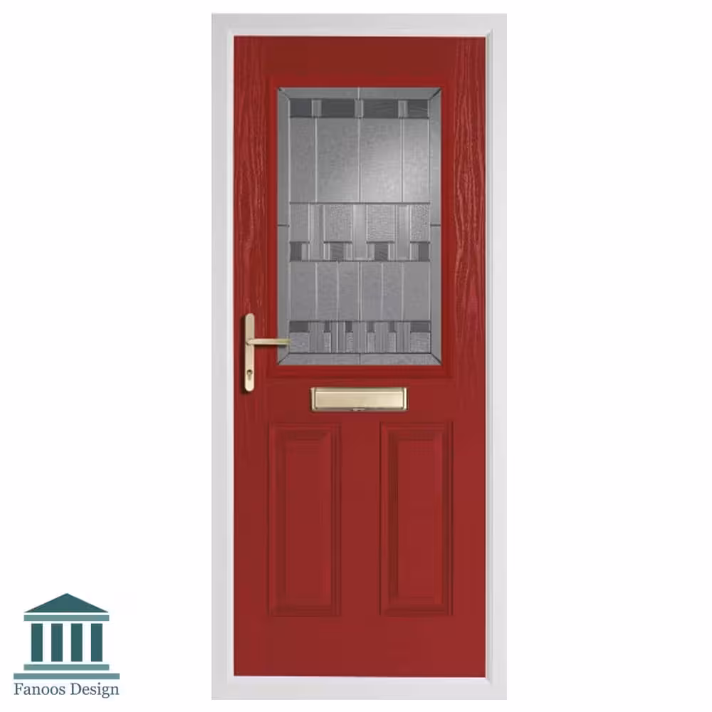 درب ورودی شیشه خور کلاسیک مدل انگلیسی کد 1566