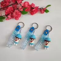 جاکلیدی فانتزی پسربچه آبی-سرکلیدی یا جاسویچی آویز کیف و کوله سیلیکونی ضد آب