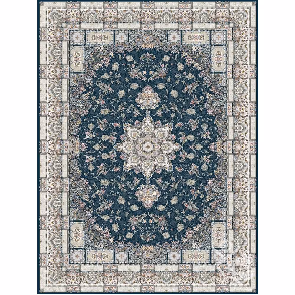 فرش طرح سوفیا سرمه ای 1500 شانه قیطران