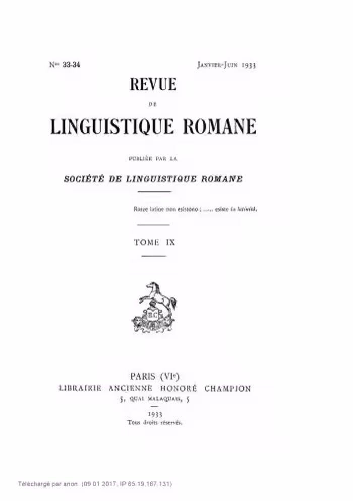 خرید و دانلود نسخه کامل کتاب Revue de linguistique romane