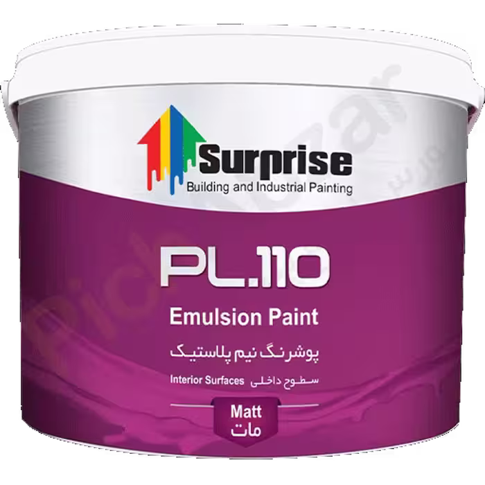 رنگ نیم پلاستیک مدل PL-110، حجم 5 گالن