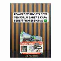 چراغ پیشانی Powerdex PD-1872 | توان 30 وات | شدت روشنایی 2400 لومن | شارژی و قابل استفاده مجدد | مجهز به سنسور روشن و خاموش | طراحی مقاوم و سبک | چراغ قوه حرفه‌ای مناسب کوهنوردی، شکار، سفر و کمپینگ