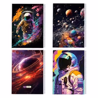 دفتر مشق 80 برگ دایان مدل فضانورد 1 کد 55241 بسته 4 عددی | چاوه