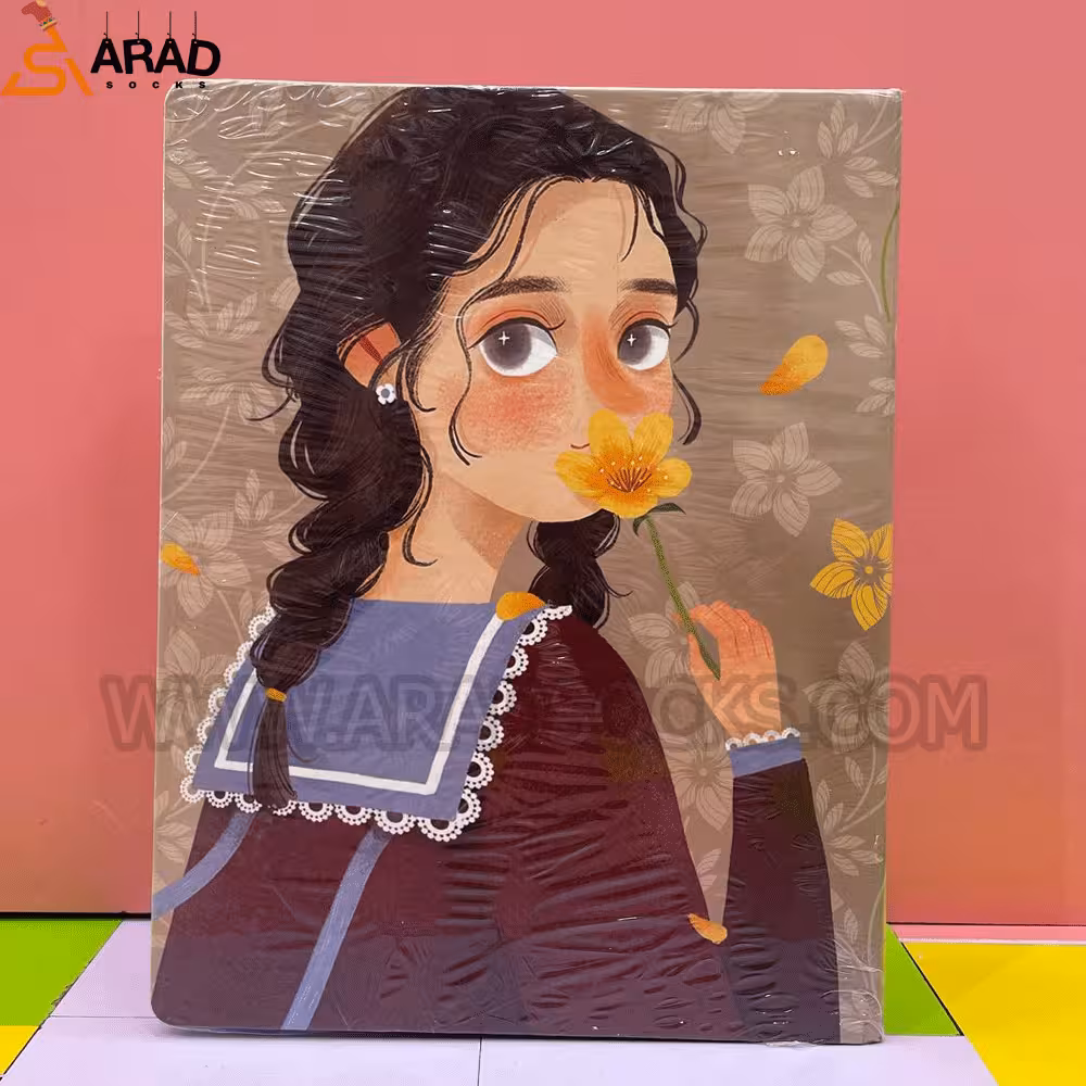 دفتر کلاسور طرح دختر و گل