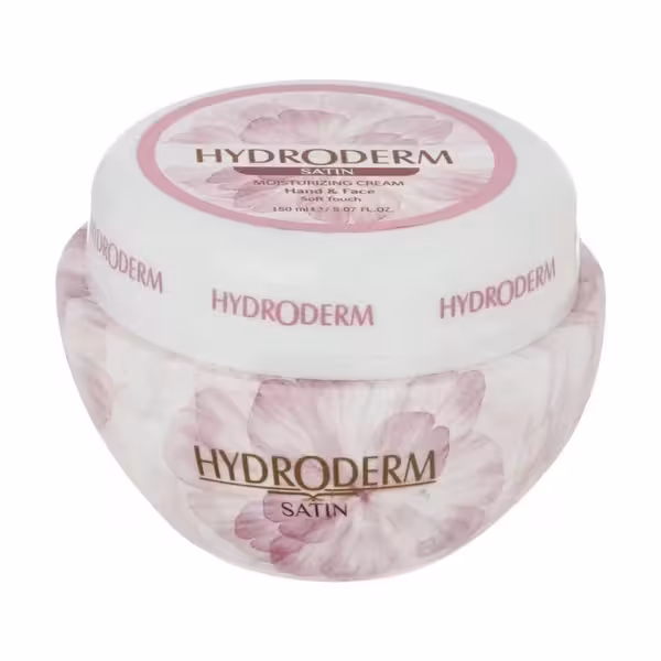 کرم مرطوب کننده دست و صورت کاسه ای مدل ساتین هیدرودرم 150 میلی لیتر Hydroderm