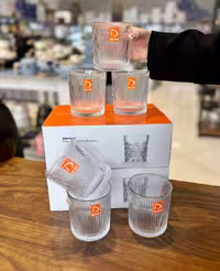 نیم لیوان شیاردار دلی گلس Deli Glass