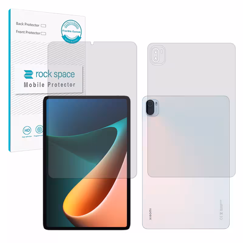 گلس صفحه نمایش و پشت تبلت شیائومی Pad 5 مدل نانو هیدروژل شفاف برند راک اسپیس کد LL