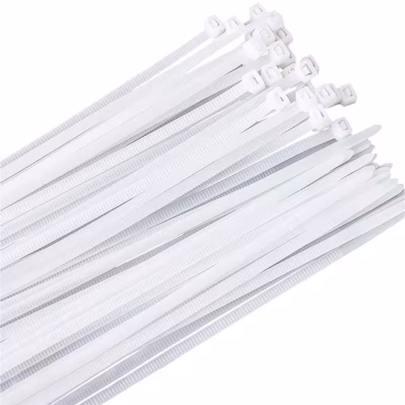 بست کمربندی پلاستیکی  3.6*37( طول 37سانتی متر عرض 3.6 سانت بسته 100عددی ) سفید چینی