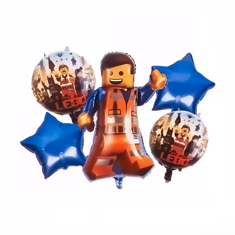 بادکنک فویلی 5 تکه لگو