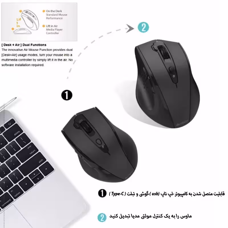 ماوس بی سیم ای فورتک مدل G_7_81OS_AIR2_SILENT