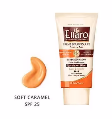 کرم ضد آفتاب الارو SPF25 کرم پودری برای انواع پوست ها _ کاراملی