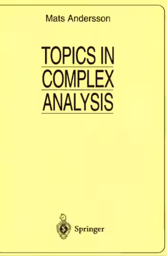خرید و دانلود نسخه کامل کتاب Topics in complex analysis