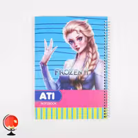 دفتر مشق 100 برگ سیمی طرح فروزن جلد سخت آتی4