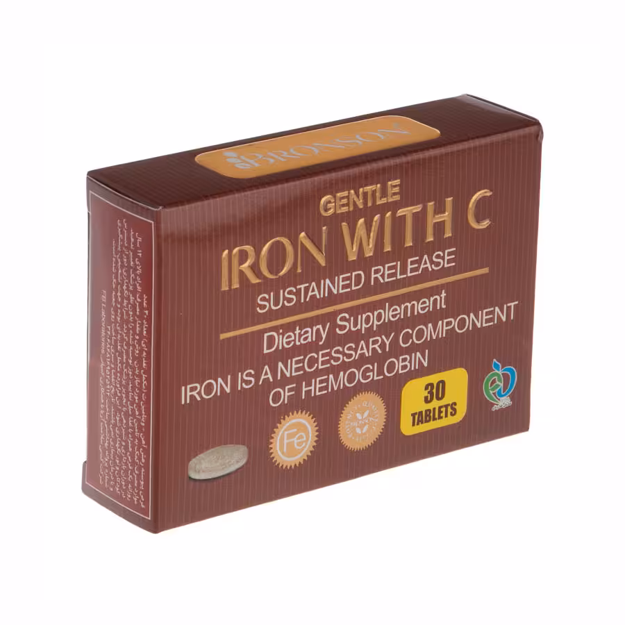 قرص آهن با ویتامین C برونسون 30 عدد