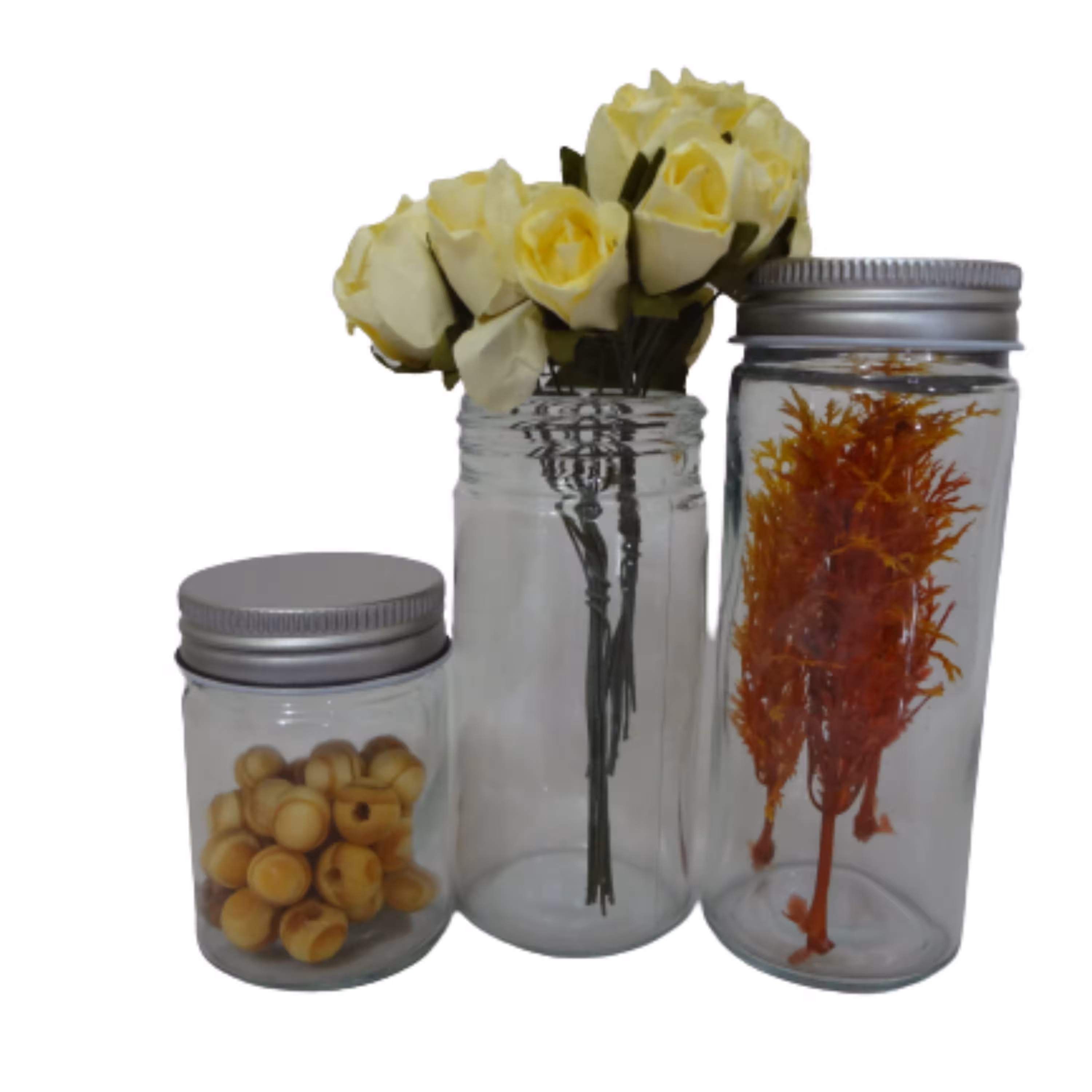 شیشه درب دار  شفاف بسته3 عددی