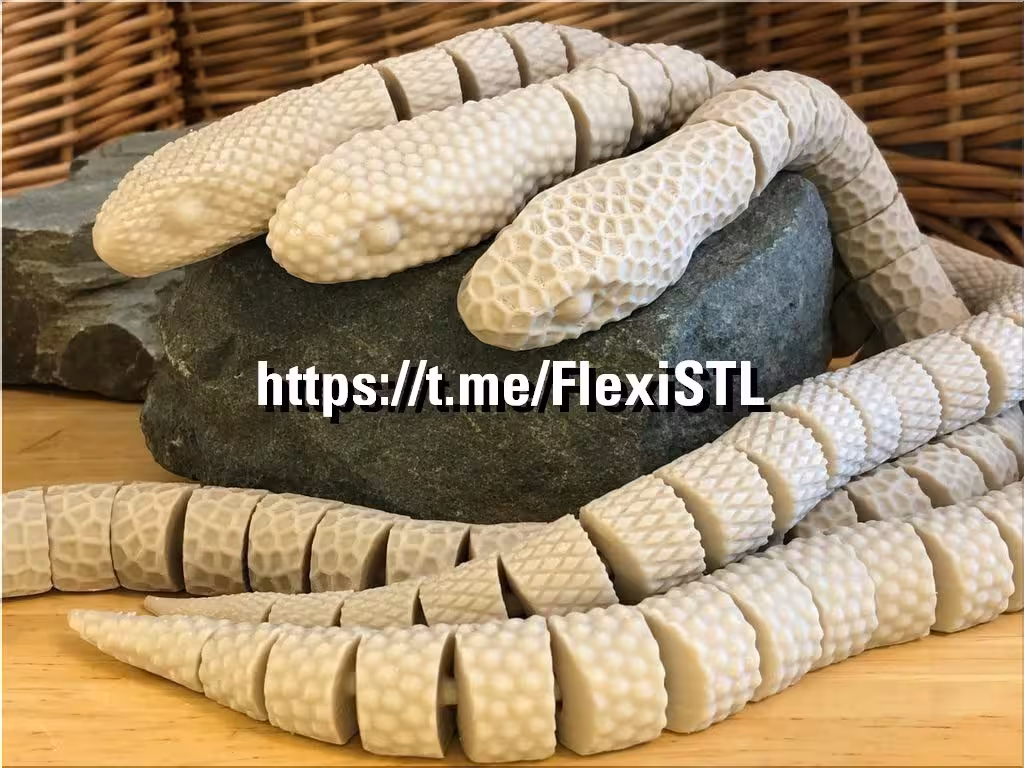 مدل سه بعدی سه نوع مار متحرک (slt)