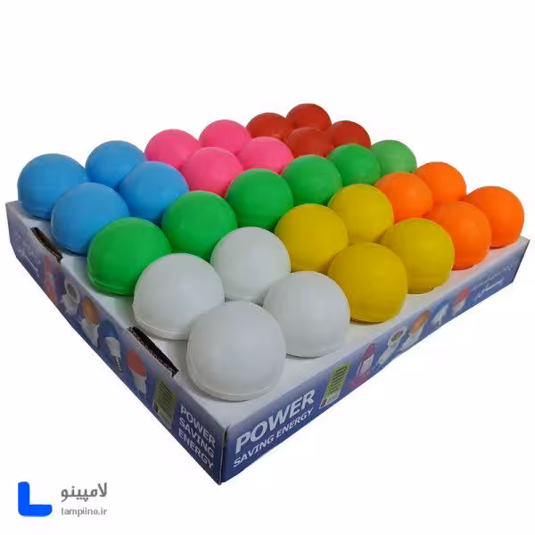 لامپ خواب 3 وات رنگی دوشاخه دار بسته 30 عددی