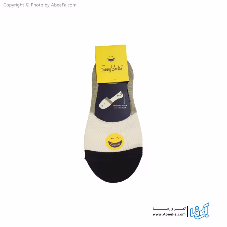 جوراب کالج فانی مدل 7008 طوسی-سفید