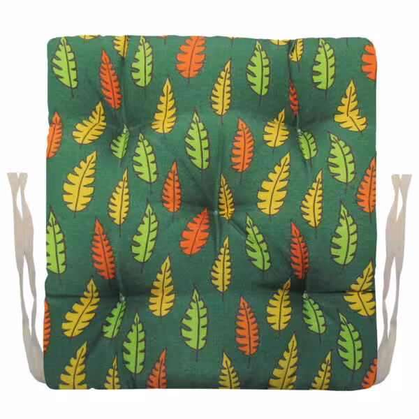 پاییز تشک صندلی زمینه سبز طرح برگ های رنگی