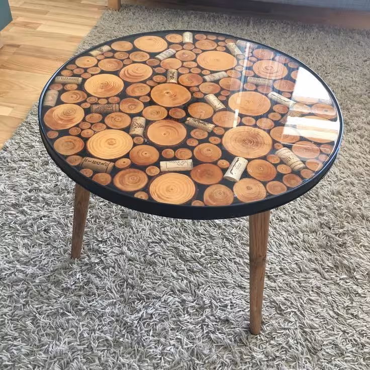 میز  چوب رزین