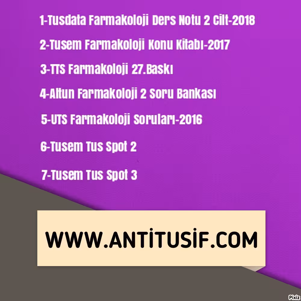 خرید و دانلود نسخه کامل کتاب Tus Farmakoloji Kitapları (Konu ve Soru Kitapları)