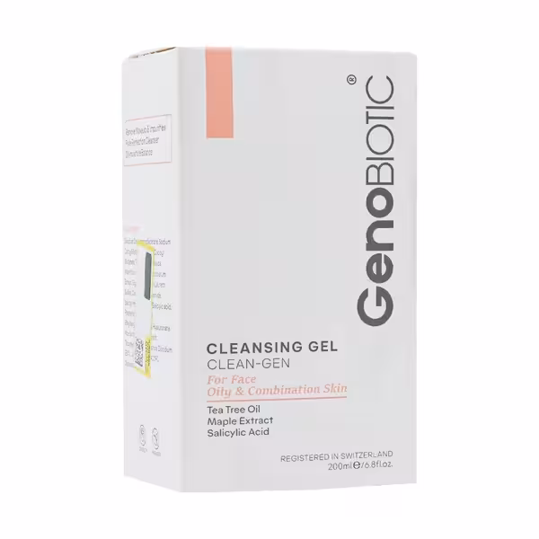 ژل شستشو صورت پوست چرب و مختلط ژنوبایوتیک 200 میلی‌لیتر GenoBiotic