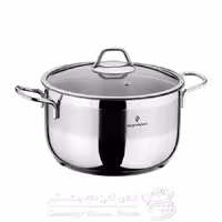 قابلمه استیل سوفرام سایز 26 بلند درب شیشه ای مدل سافت