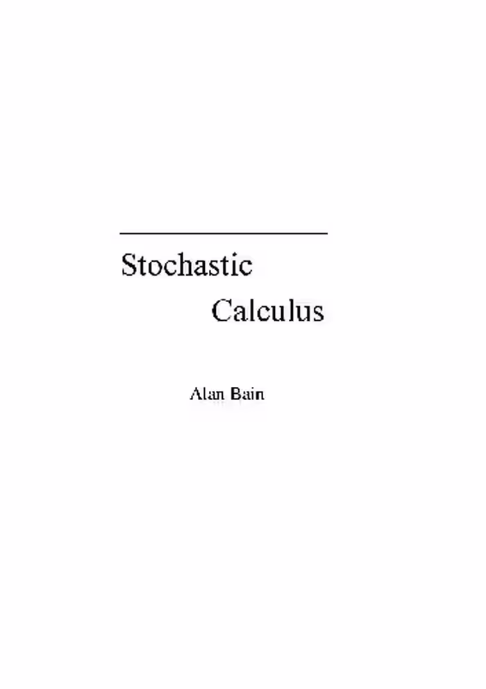 خرید و دانلود نسخه کامل کتاب Stochastic Calculus