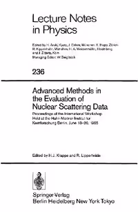 خرید و دانلود نسخه کامل کتاب Advanced Methods in the Evaluation of Nuclear Scattering Data