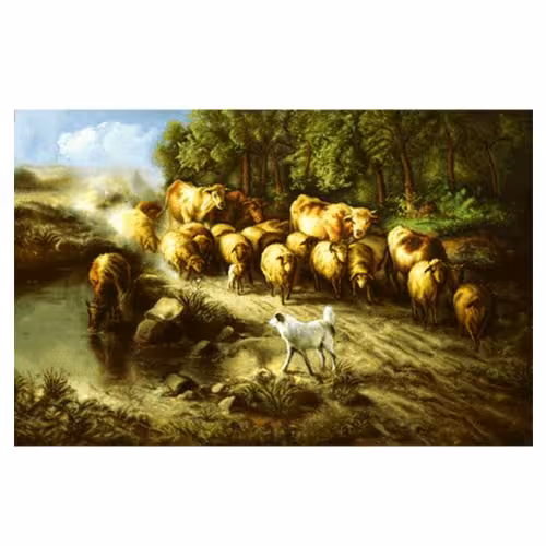 طرح منظره گوسفندان کد 23282