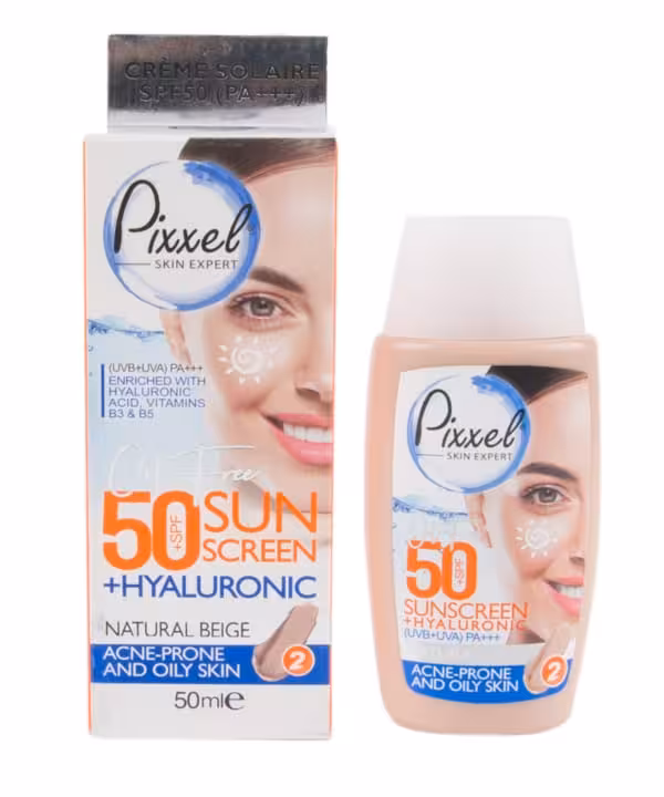ضد آفتاب رنگی پیکسل با Spf50 مناسب پوست چرب و جوش دار حجم 50 میلی لیتر