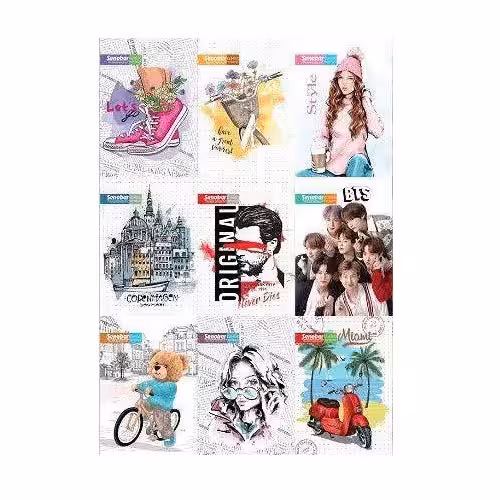 دفتر 50 برگ سیمی صنوبر مدل کلاسیک