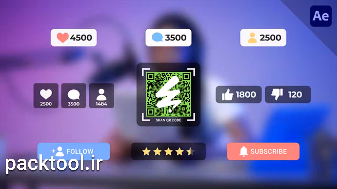 دانلود پروژه آماده افتر افکت شبکه اجتماعی Social Media - پک تول