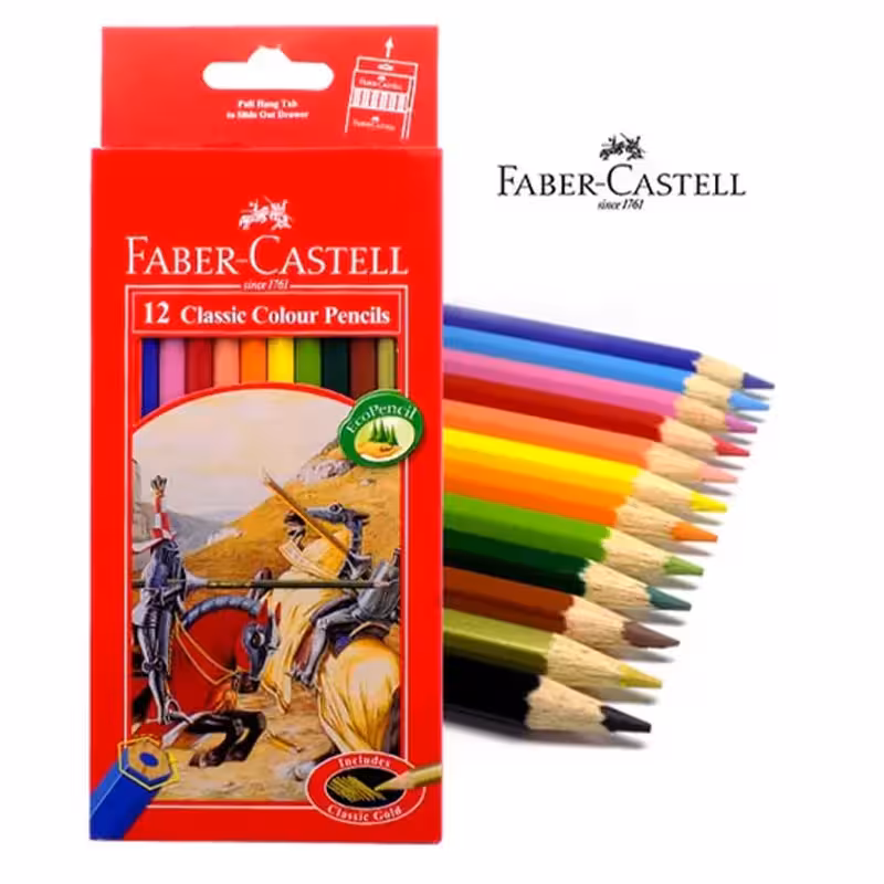 مدادرنگی فابرکاستل اصلی 12رنگ عمده فروشی به قیمت تک در طرح های مختلف