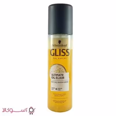 اسپری نرم کننده مو گلیس کور مدل ultimate oil elixir حجم 200 میل
