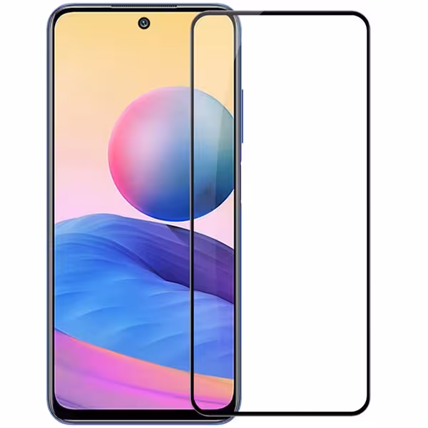 گلس گوشی شیائومی NOTE 10 5G تمام صفحه شیشه ای ردمی نوت 10 5جی مدل فول صفحه