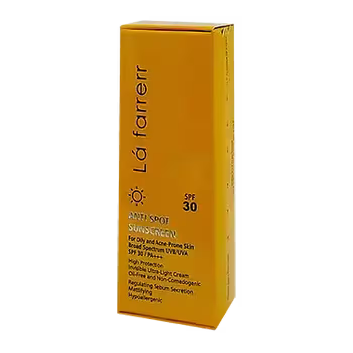 کرم ضد آفتاب و ضد لک SPF30 پوست چرب بی رنگ 40 میلی لیتر لافارر – جلوگیری از ایجاد آکنه