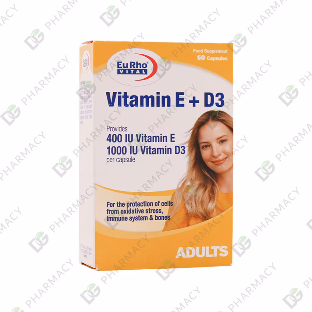 سافت ژل ویتامین E و D3 یوروویتال - 60 عدد دیجی فارماسی