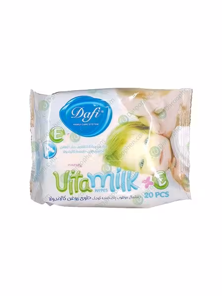 دستمال مرطوب کودک دافی مدل Vita Milk