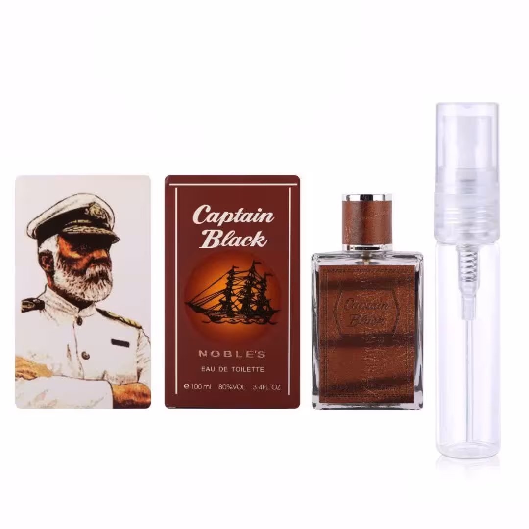 عطر گرمی کاپیتان بلک تلخ مردانه از برند  BELL آلمان ( کیفیت ضعیف ) 